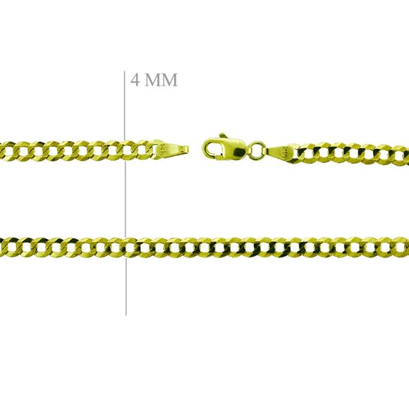 Cuban Curb Link 24" Chain 20.7 Grams 14k Yellow Gold Necklace - Picture 3 of 3